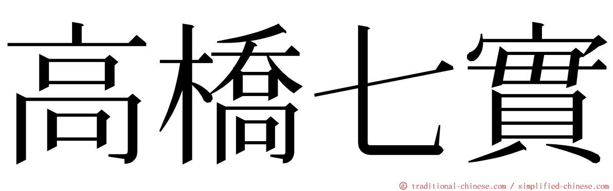 高橋七實 ming font