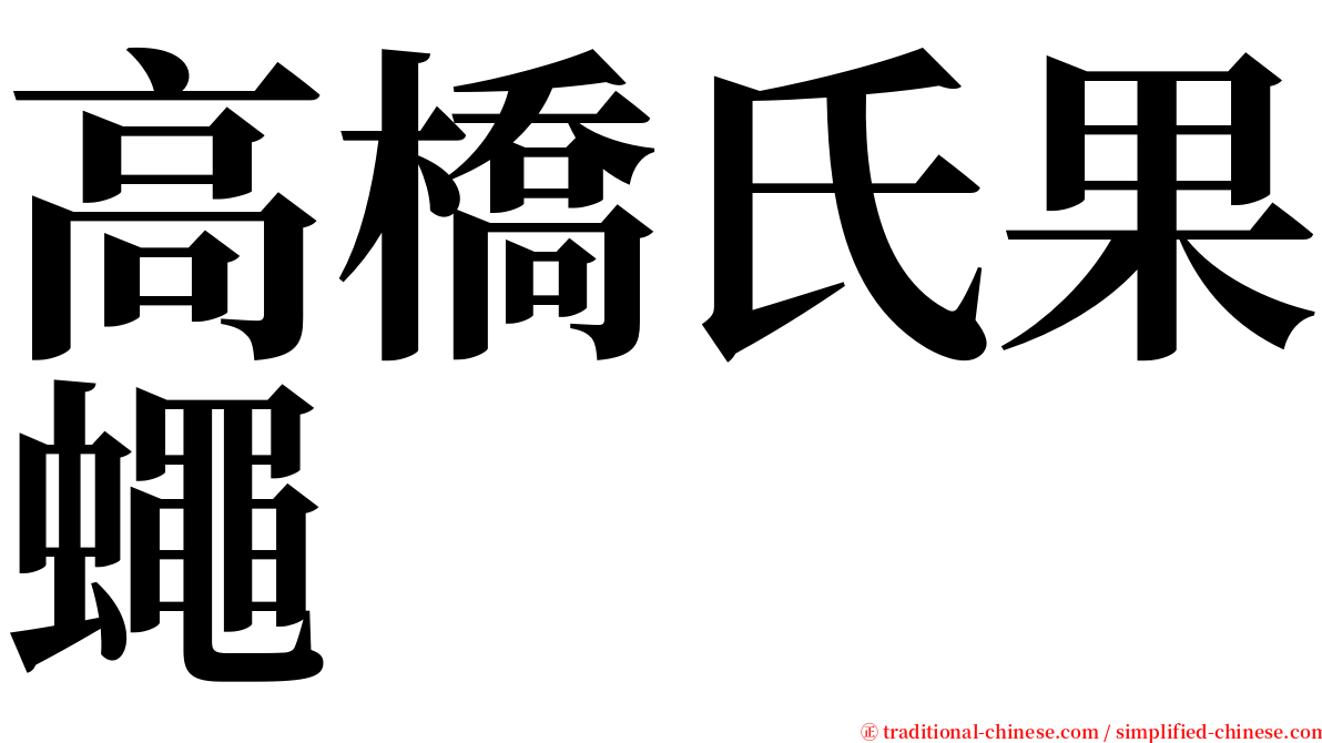 高橋氏果蠅 serif font