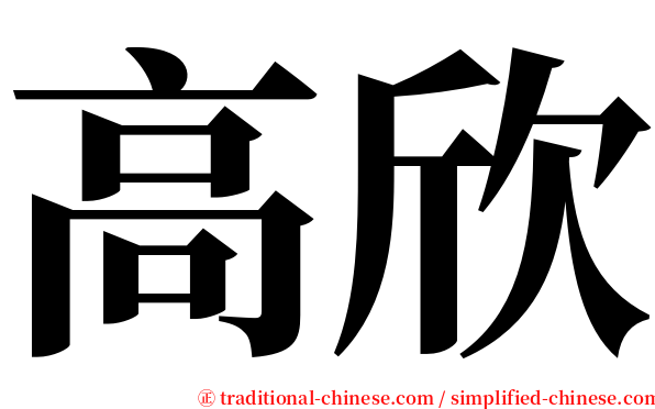 高欣 serif font