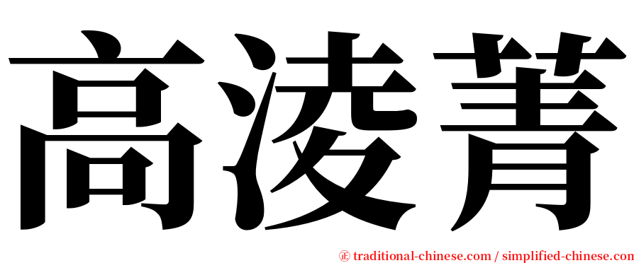 高淩菁 serif font