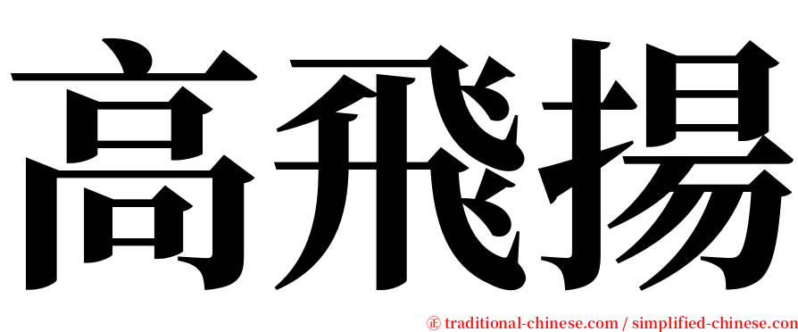 高飛揚 serif font