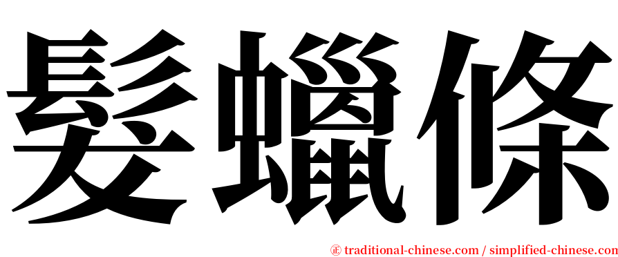 髮蠟條 serif font