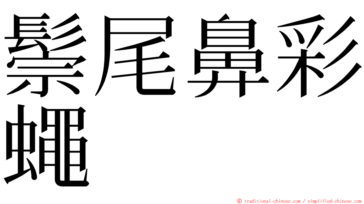 鬃尾鼻彩蠅 ming font