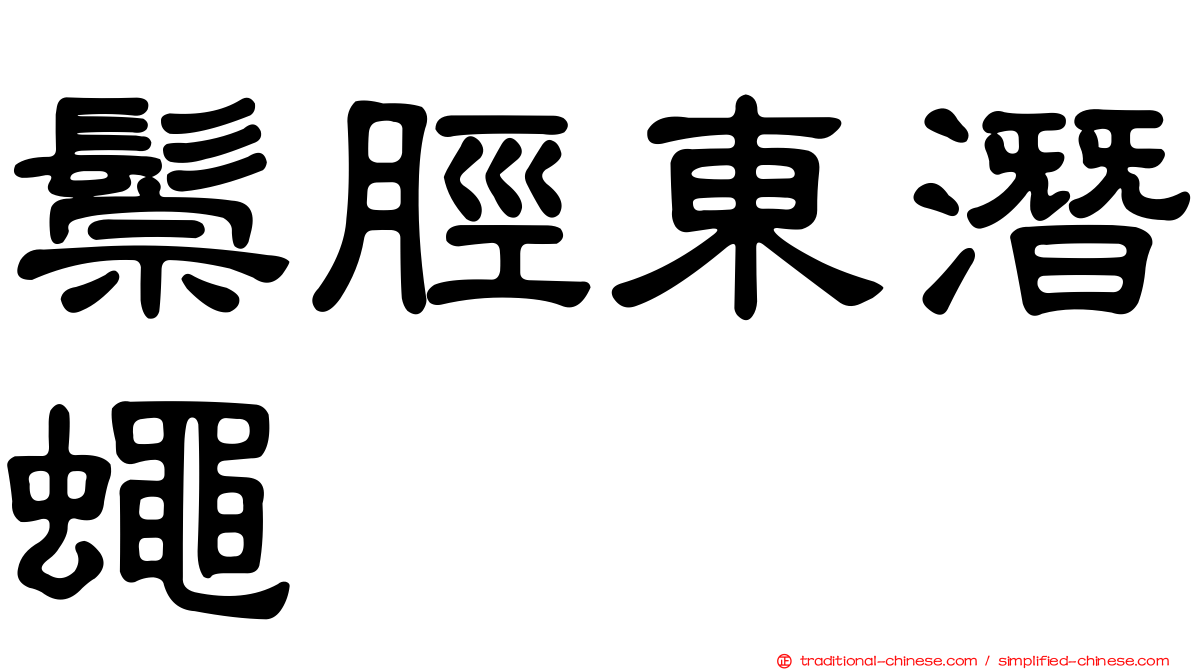 鬃脛東潛蠅