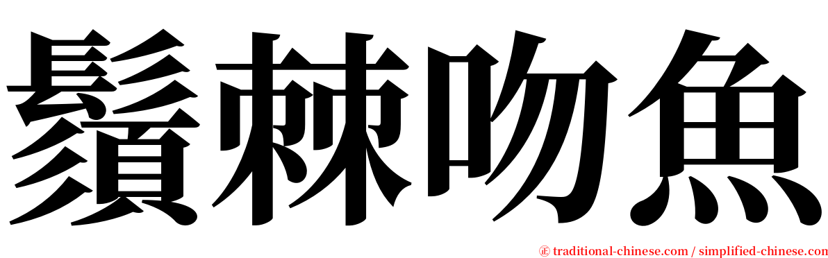 鬚棘吻魚 serif font