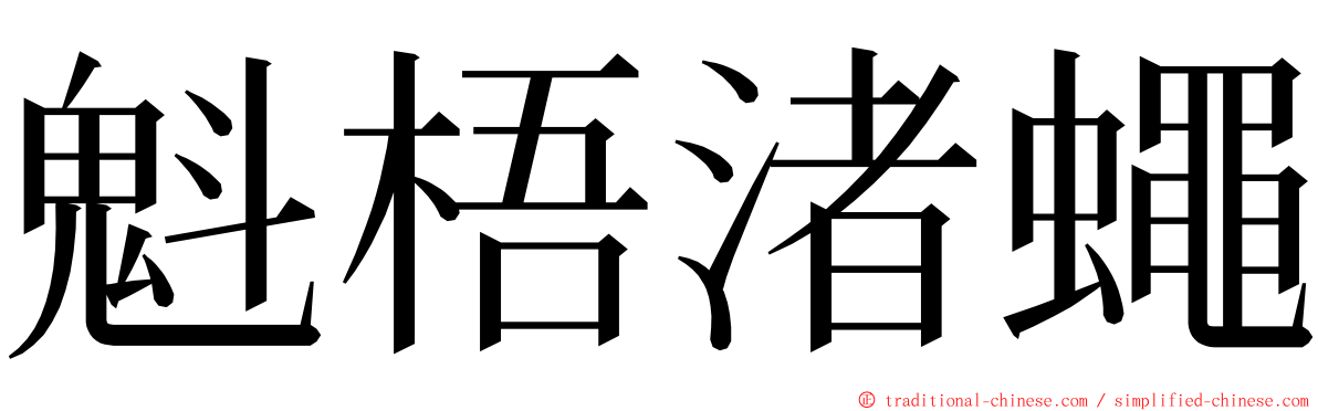 魁梧渚蠅 ming font