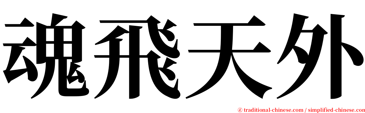 魂飛天外 serif font