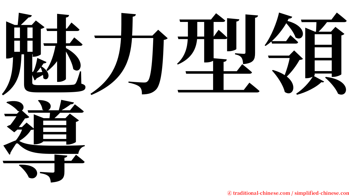 魅力型領導 serif font