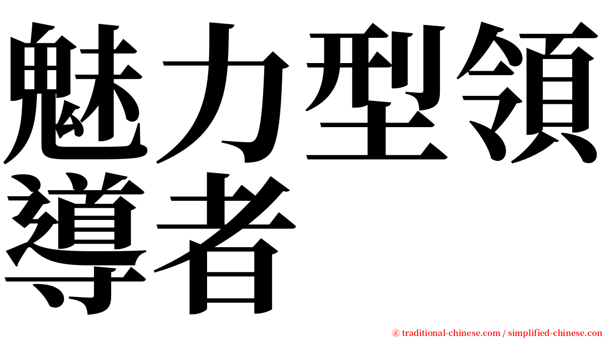 魅力型領導者 serif font