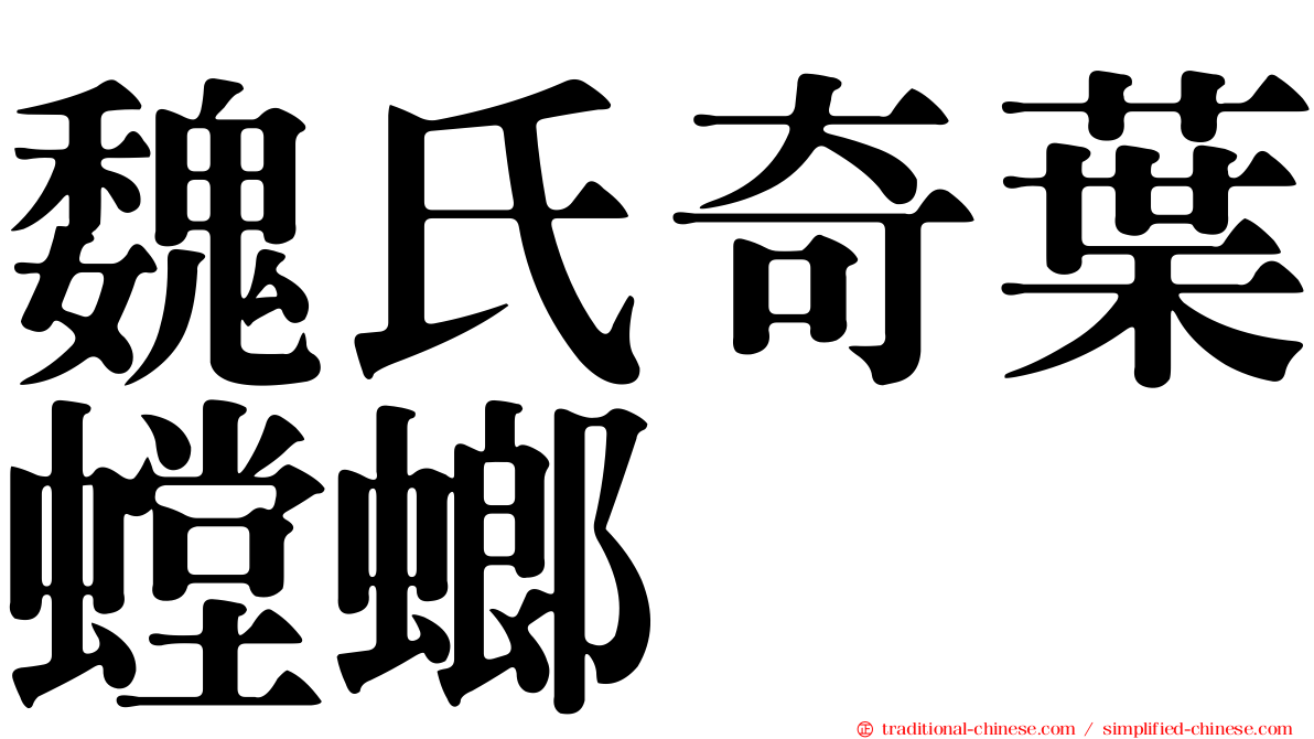 魏氏奇葉螳螂