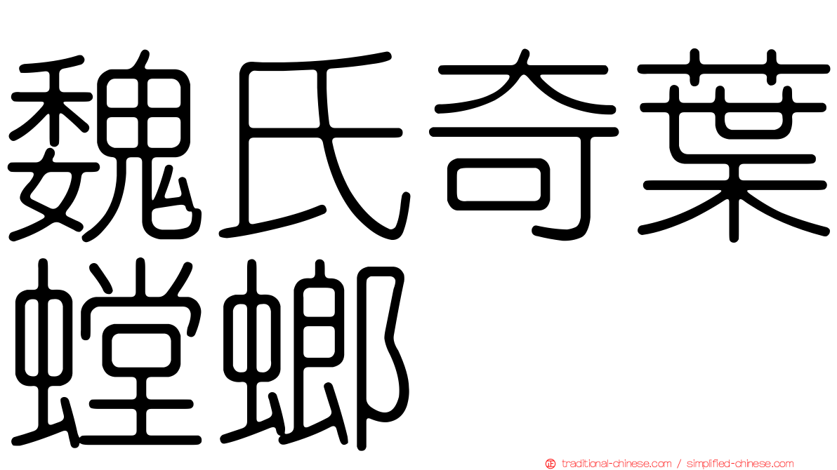 魏氏奇葉螳螂
