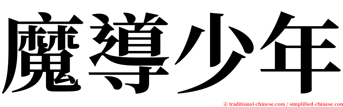 魔導少年 serif font