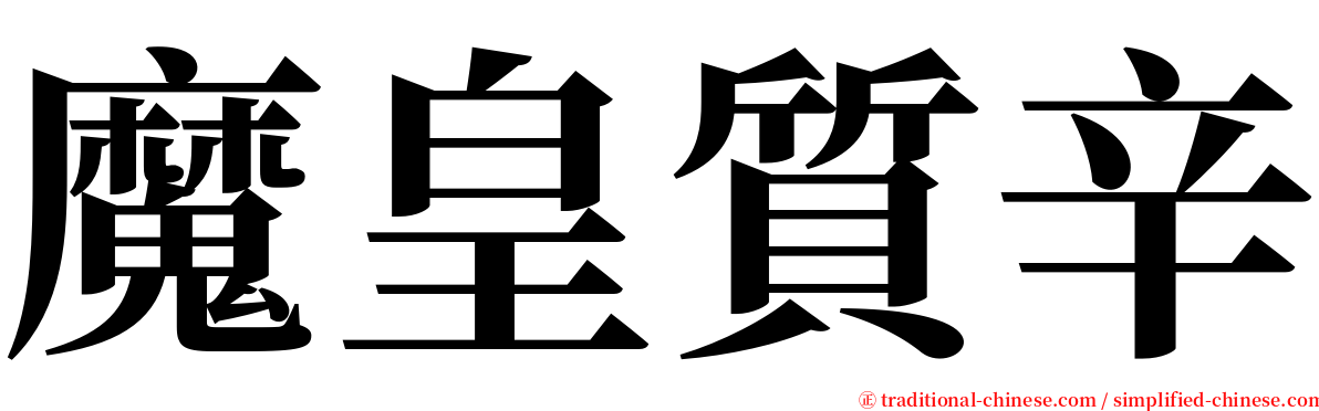 魔皇質辛 serif font