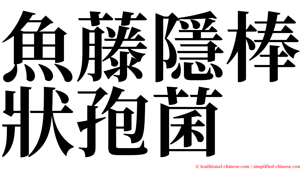 魚藤隱棒狀孢菌 serif font