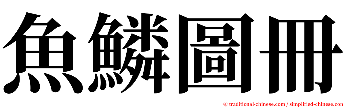 魚鱗圖冊 serif font