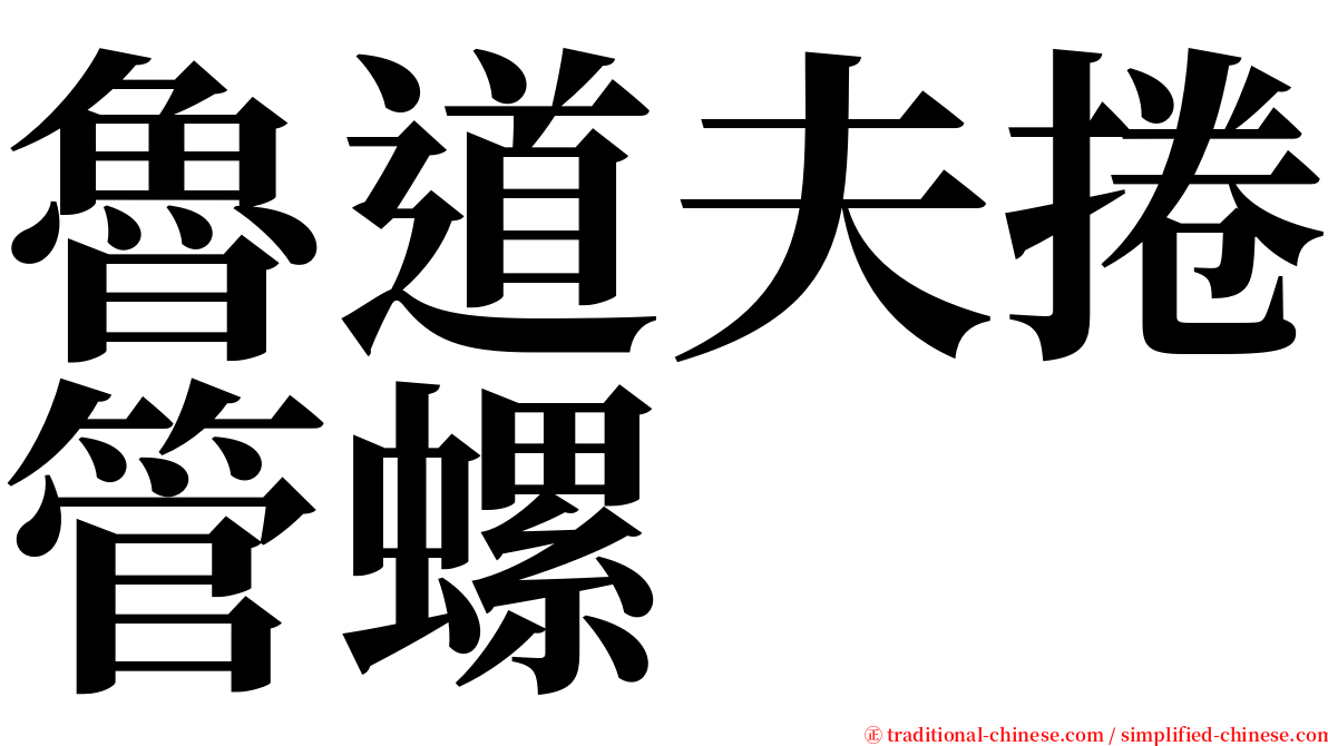 魯道夫捲管螺 serif font