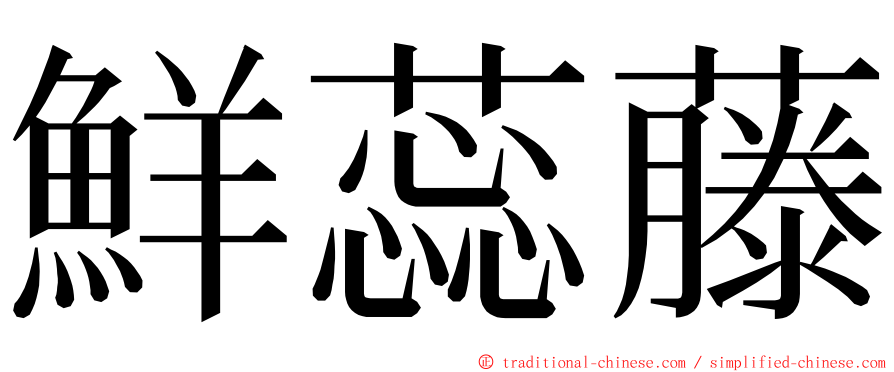 鮮蕊藤 ming font