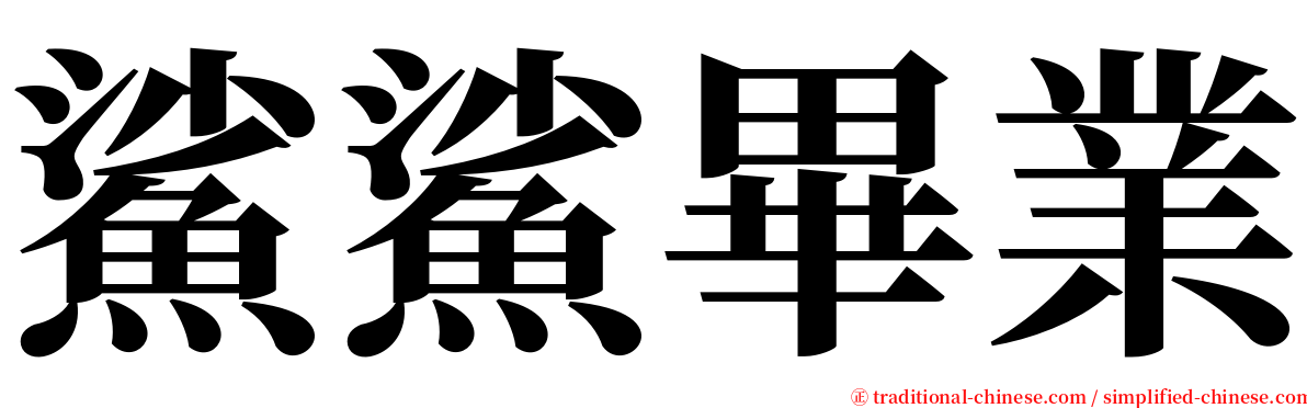 鯊鯊畢業 serif font