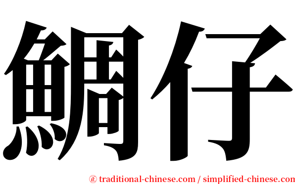 鯛仔 serif font