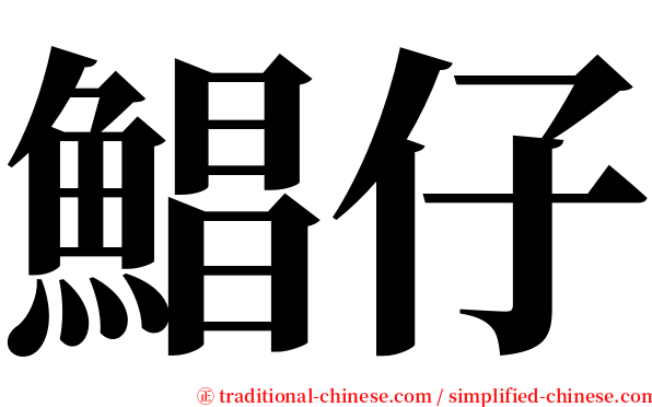 鯧仔 serif font