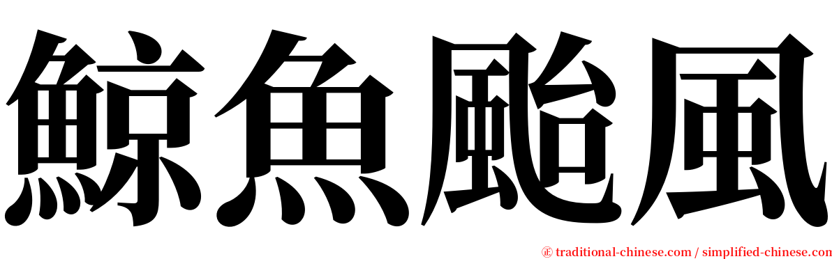 鯨魚颱風 serif font