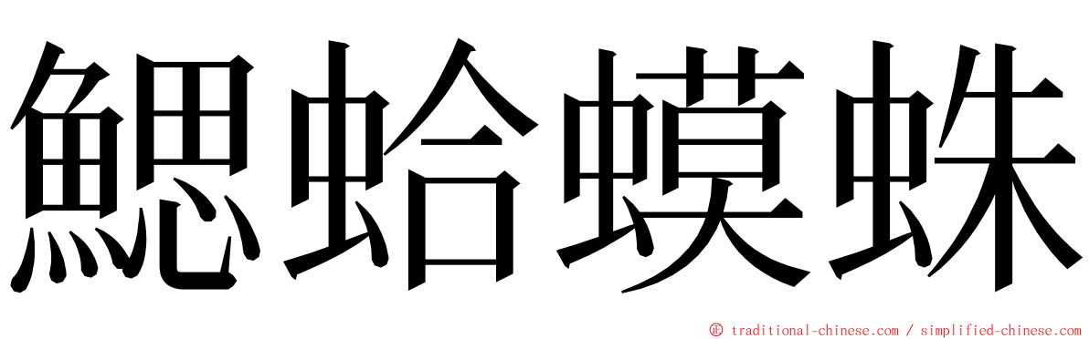 鰓蛤蟆蛛 ming font