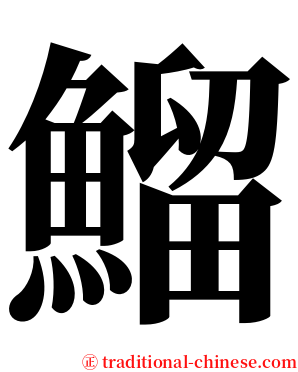 鰡 serif font