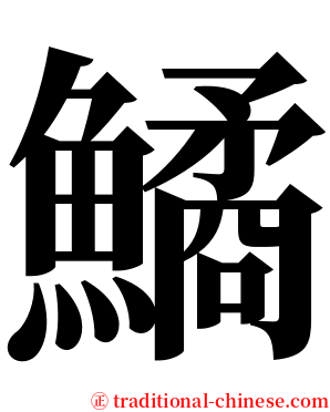 鱊 serif font