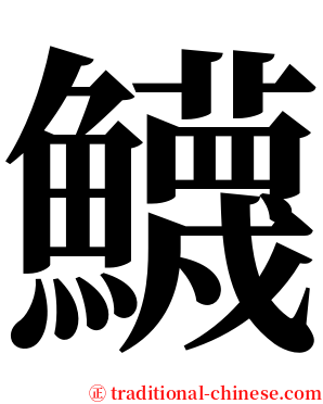 鱴 serif font