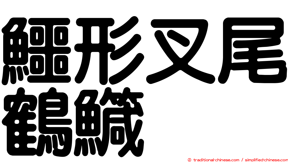 鱷形叉尾鶴鱵