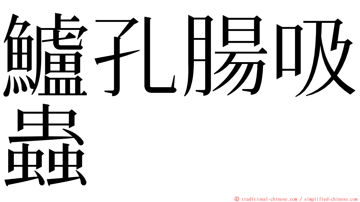 鱸孔腸吸蟲 ming font