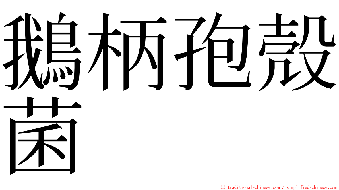 鵝柄孢殼菌 ming font