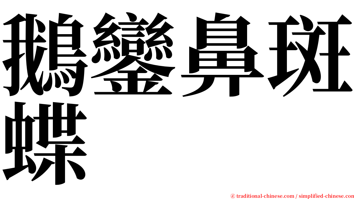 鵝鑾鼻斑蝶 serif font