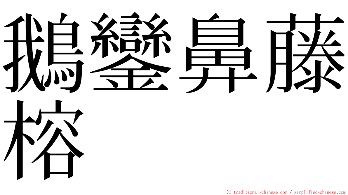 鵝鑾鼻藤榕 ming font