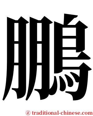 鵬 serif font