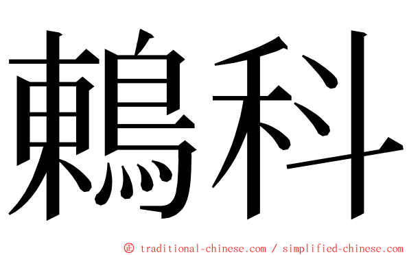 鶇科 ming font