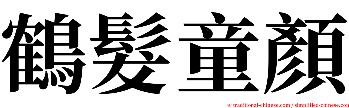 鶴髮童顏 serif font