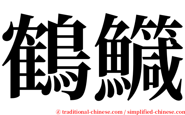 鶴鱵 serif font