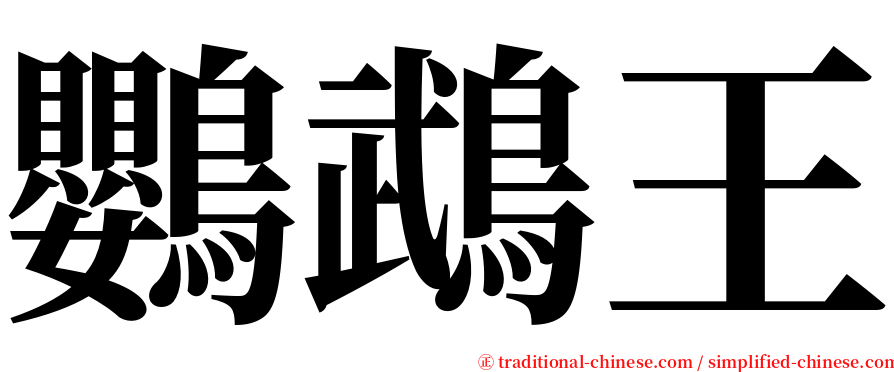 鸚鵡王 serif font