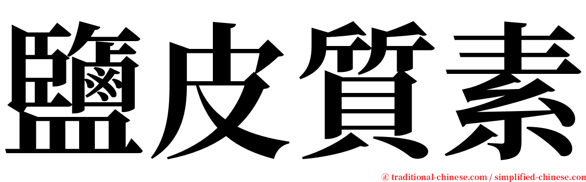 鹽皮質素 serif font