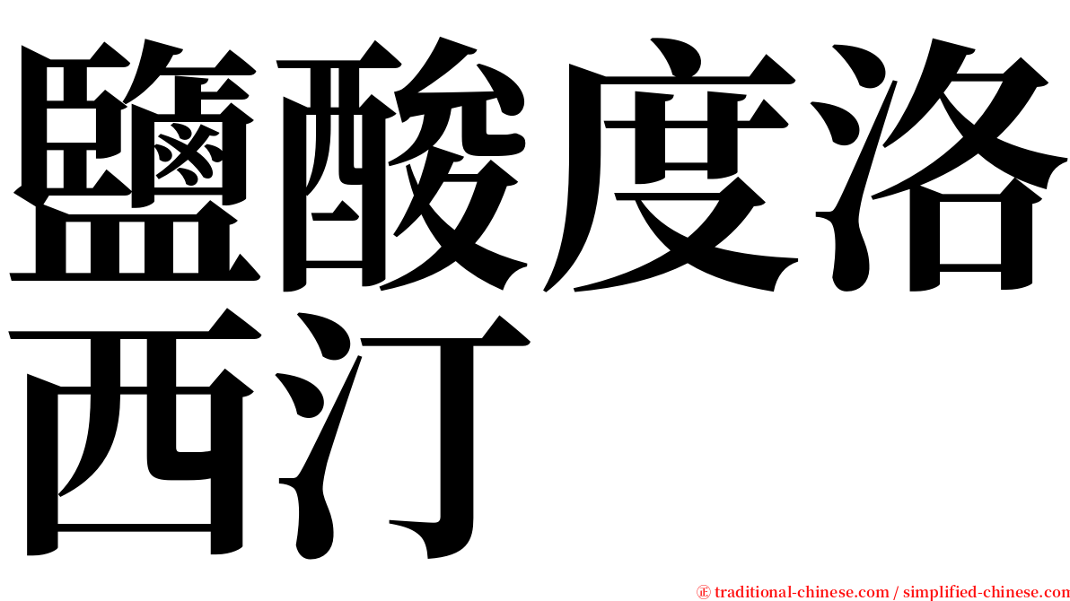 鹽酸度洛西汀 serif font