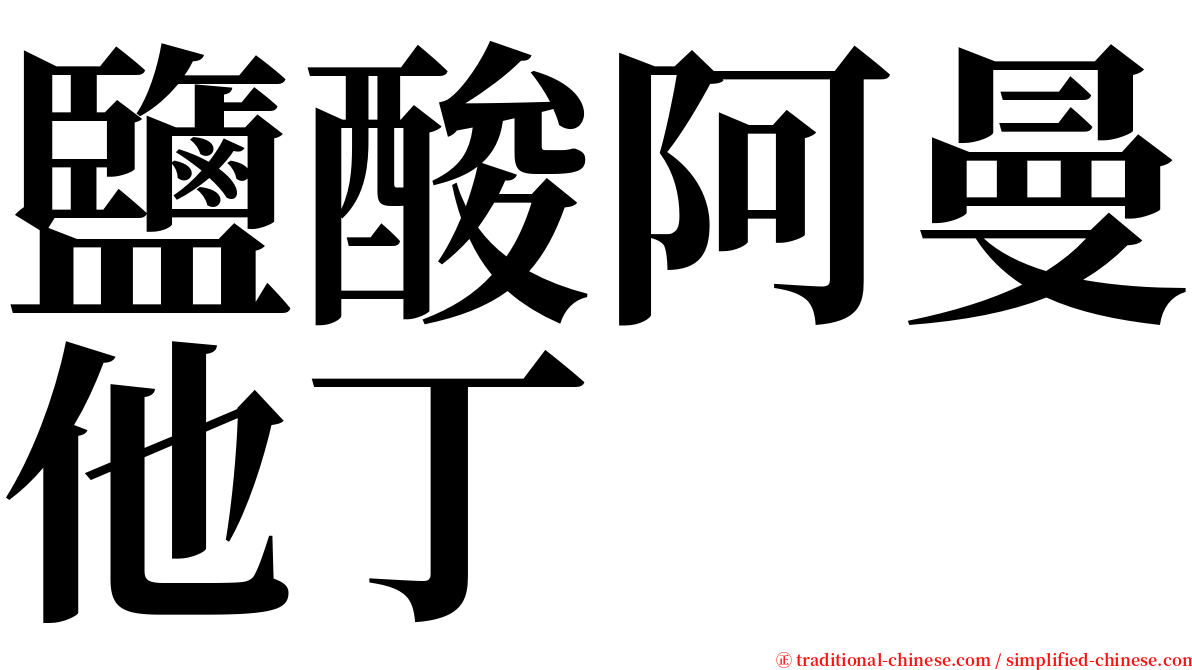 鹽酸阿曼他丁 serif font