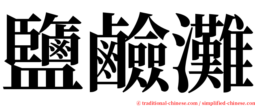 鹽鹼灘 serif font