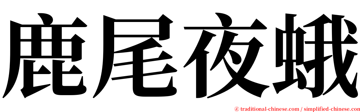 鹿尾夜蛾 serif font