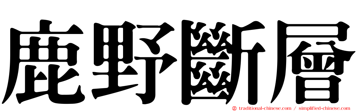 鹿野斷層