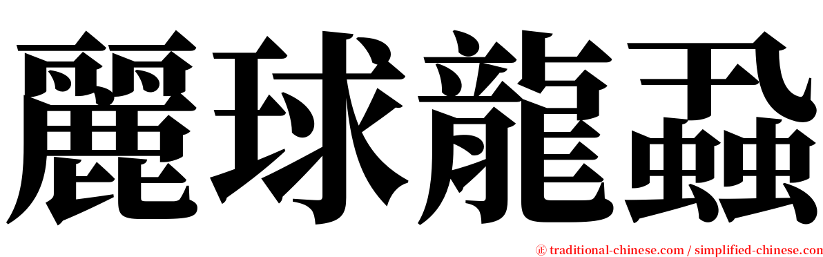 麗球龍蝨 serif font