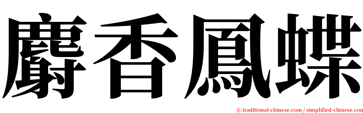麝香鳳蝶 serif font