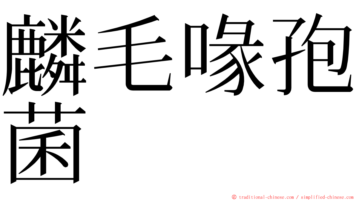 麟毛喙孢菌 ming font