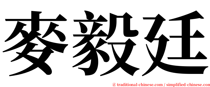 麥毅廷 serif font