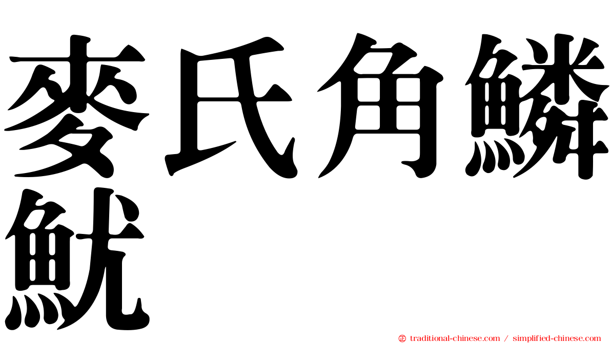 麥氏角鱗魷